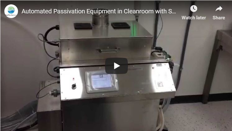 Automated Passivation Equipment in Cleanroom with Solution Storage Tanks Outside Cleanroom