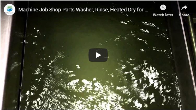 Machine Job Shop Parts Washer, Rinse, Heated Dry for Coolants, Chips and Oils