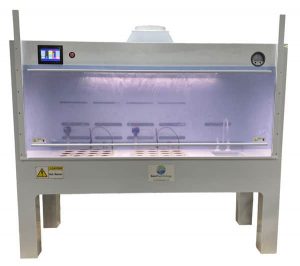 Fume hood for wet chemical processing